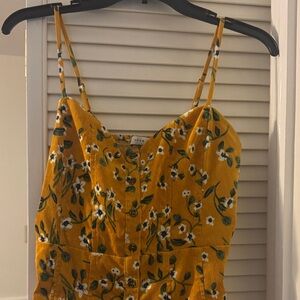 Lush Yellow Floral Dress